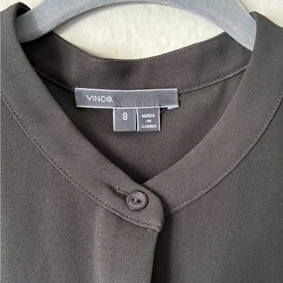 Vince Grey Jumpsuit Sleeveless Button Front Slim Leg Size 8 - Picture 14 of 15